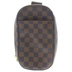 Louis Vuitton Damier Pochette Gange Waist Bag Brown Leather Gold