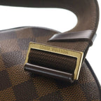 Louis Vuitton Damier Pochette Gange Waist Bag Brown Leather Gold — view 6