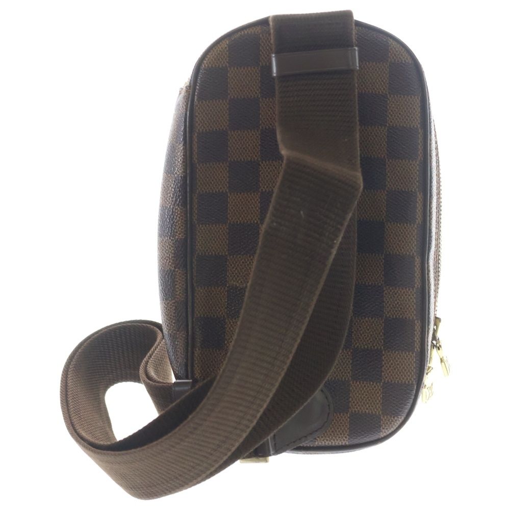 Louis Vuitton Damier Pochette Gange Waist Bag Brown Leather Gold — view 2
