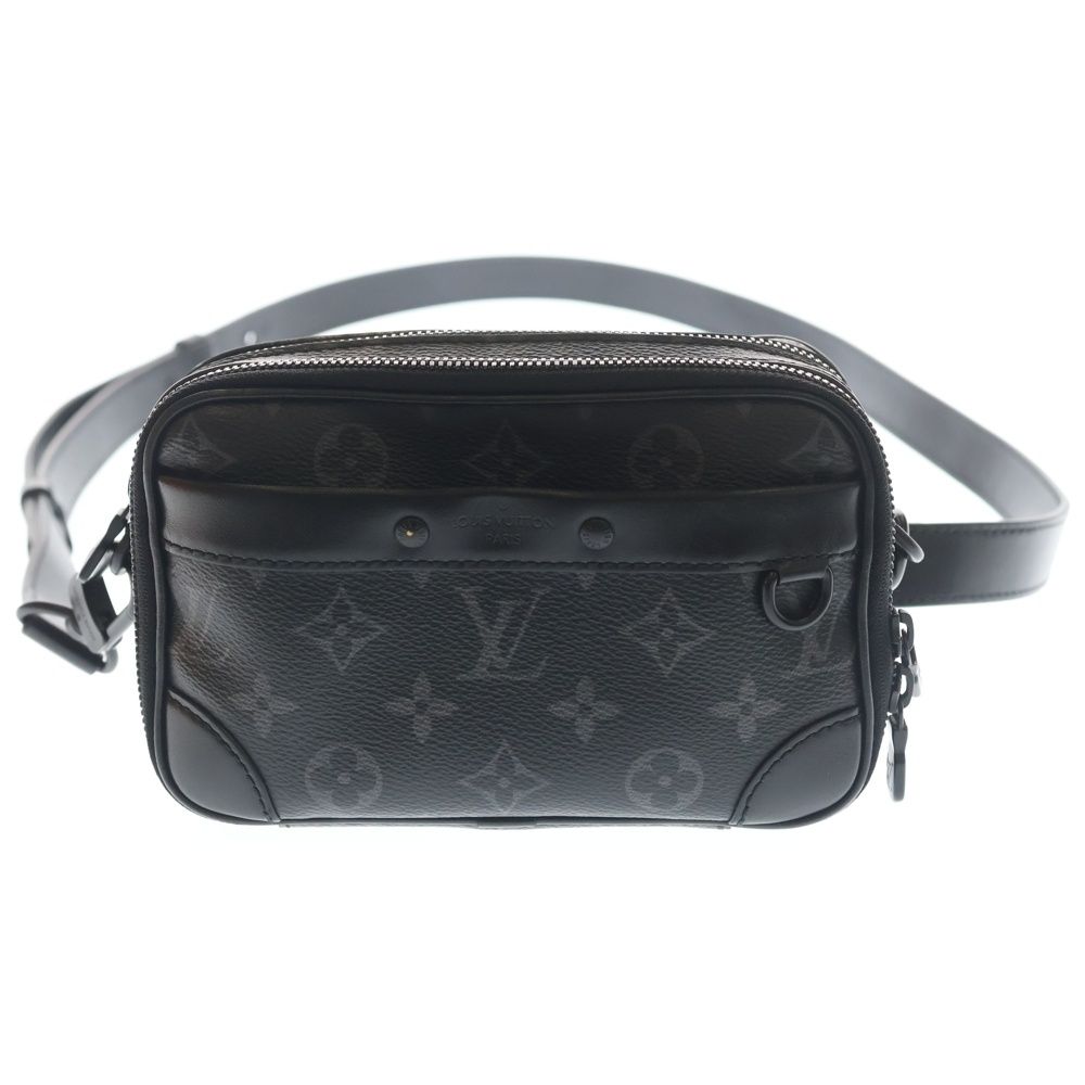 Louis Vuitton Monogram Eclipse Wearable Wallet Mini Shoulder Bag Black Leather