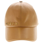 Louis Vuitton Monogram Metal Logo Lambskin Cap Beige Hat — view 4
