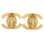 Chanel CC Logo Turnlock Earrings Gold — view 2