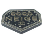 Chanel Coco Neige Brooch Pin Badge Black Silver — view 5