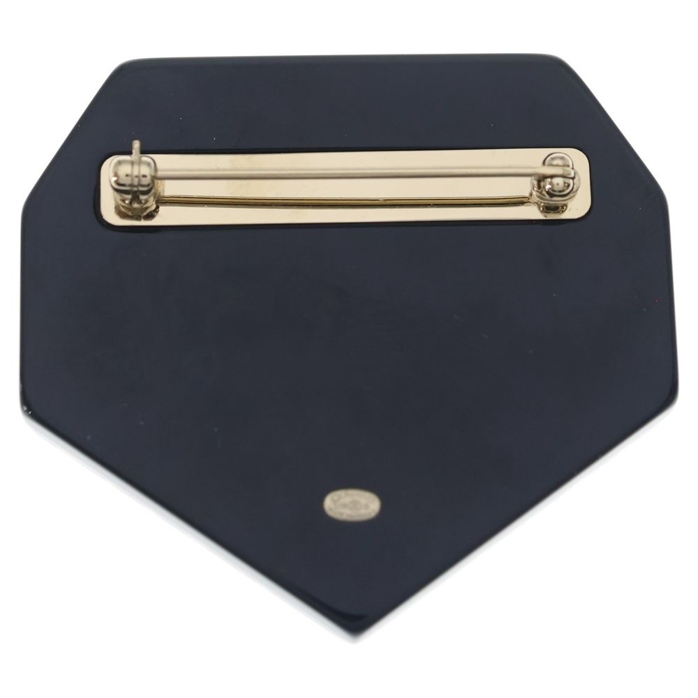 Chanel Coco Neige Brooch Pin Badge Black Silver — view 2
