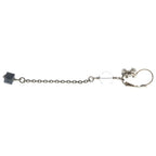 Chanel CC Logo Acrylic Cube Earrings Silver — view 3