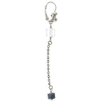 Chanel CC Logo Acrylic Cube Earrings Silver — view 2