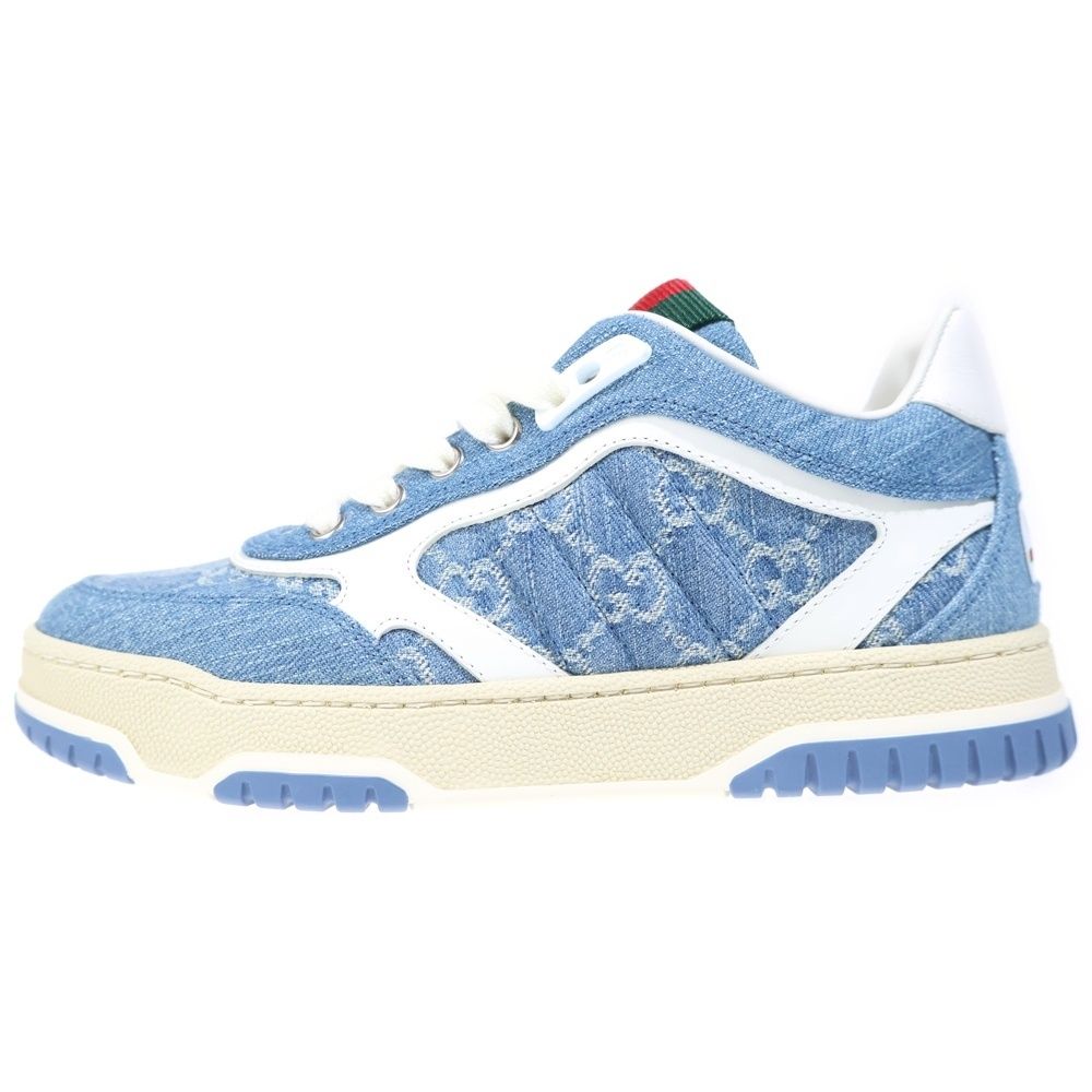 Gucci GG Denim Lace Up Sneakers Indigo