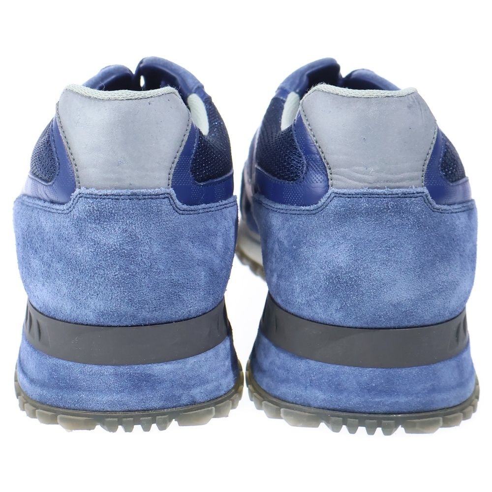 Louis Vuitton Run Away Line Sneakers Damier Low Cut Shoes Blue — view 3