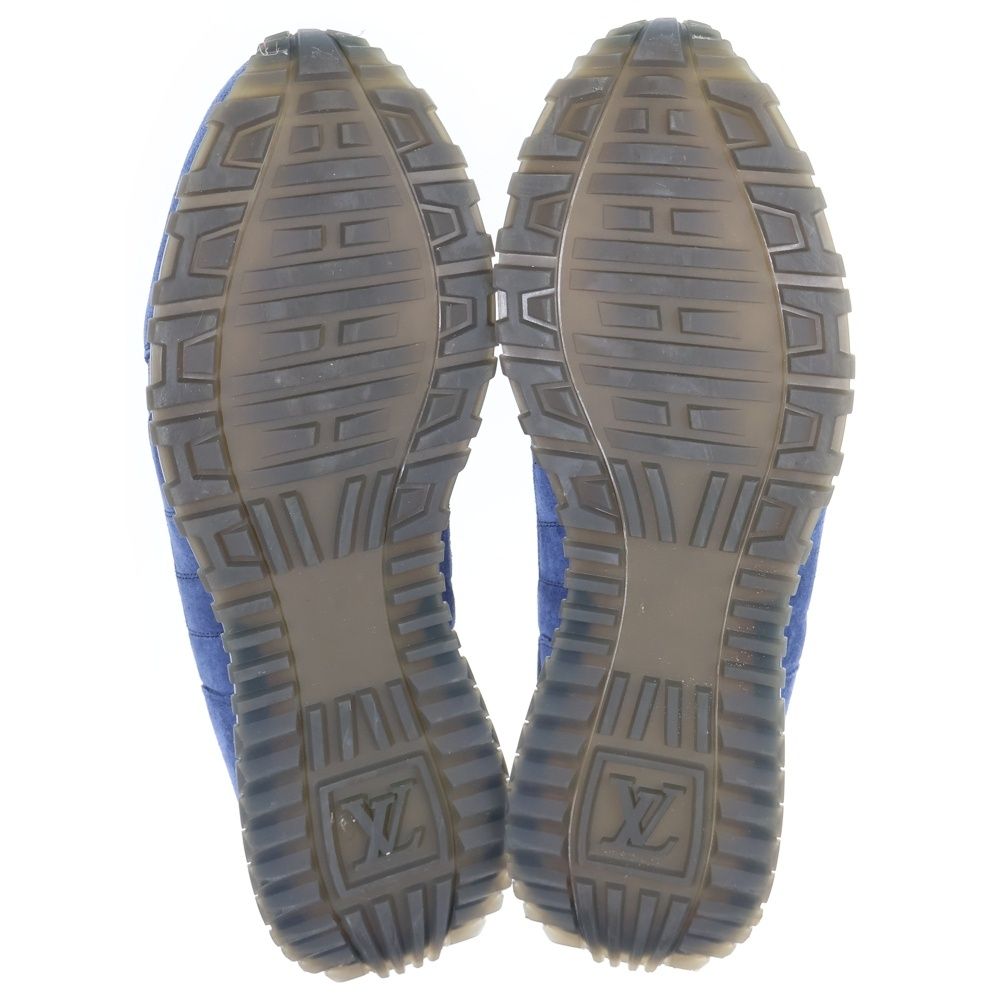 Louis Vuitton Run Away Line Sneakers Damier Low Cut Shoes Blue — view 5
