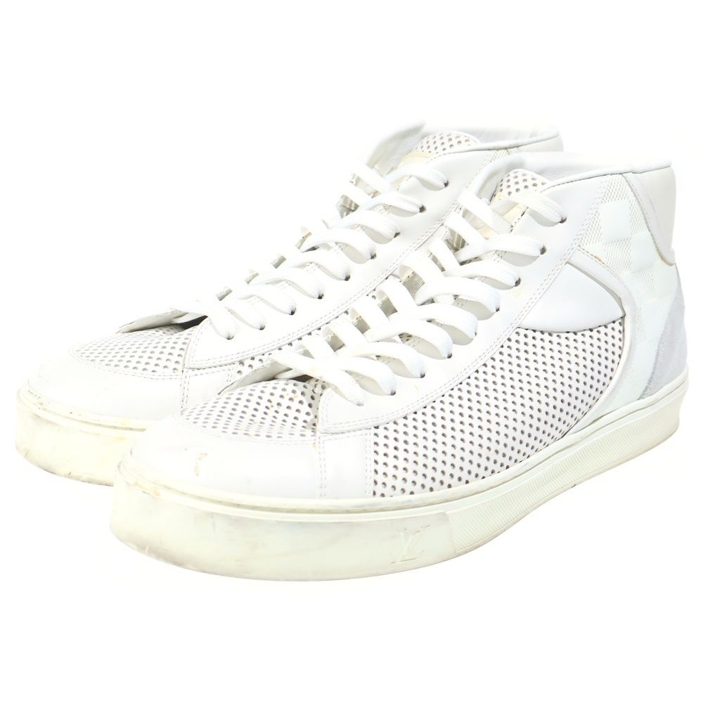 Louis Vuitton Damier Mesh High Cut Sneakers White — view 2