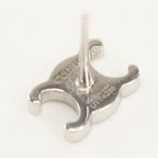 Celine Rhodium Finish Brass Triomphe Studs Earrings Metal — view 3