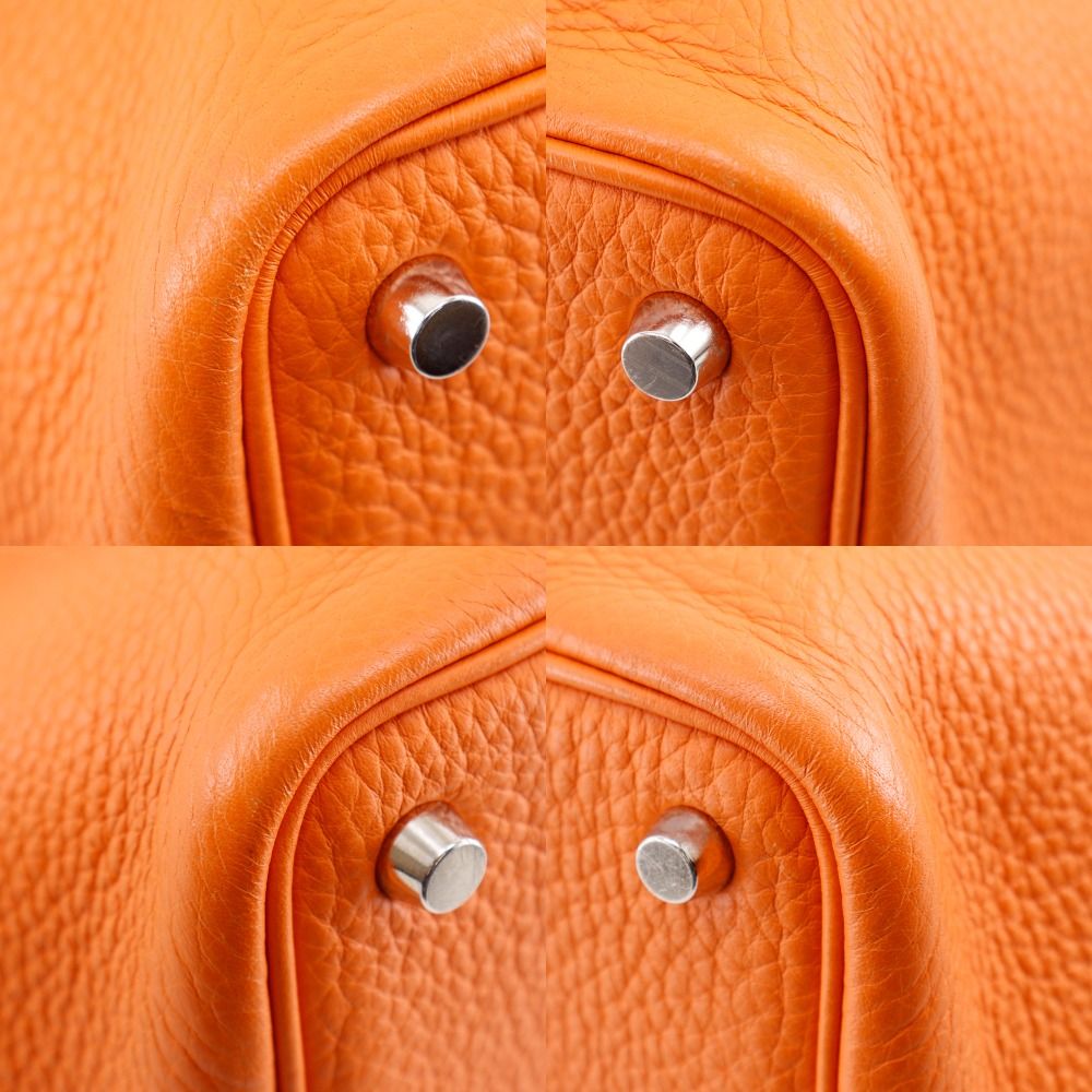 Hermes Picotin PM Taurillon Clemence Orange Handbag — view 4