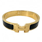 Hermes Bangle Click PM Bracelet Black Gold