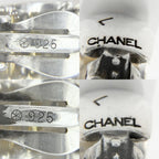 Chanel Earrings Logo Vintage 925 Sterling Silver — view 4