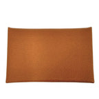 Hermes Card Case Calvi Coin Business Holder Purse Veau Epsom Brown Silver — view 2