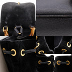 Gucci Bamboo Vintage Suede Black Backpack — view 8