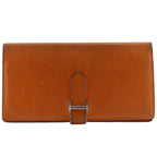 Hermes Bearn Classic Veau Epsom Orange Silver I Wallet