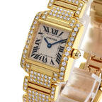 Cartier Tank Francaise SM Full Diamond Watch 18k Yellow Gold — view 3