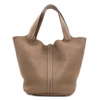 Hermes Picotin Lock MM Etoupe Silver Handbag Taurillon — view 2