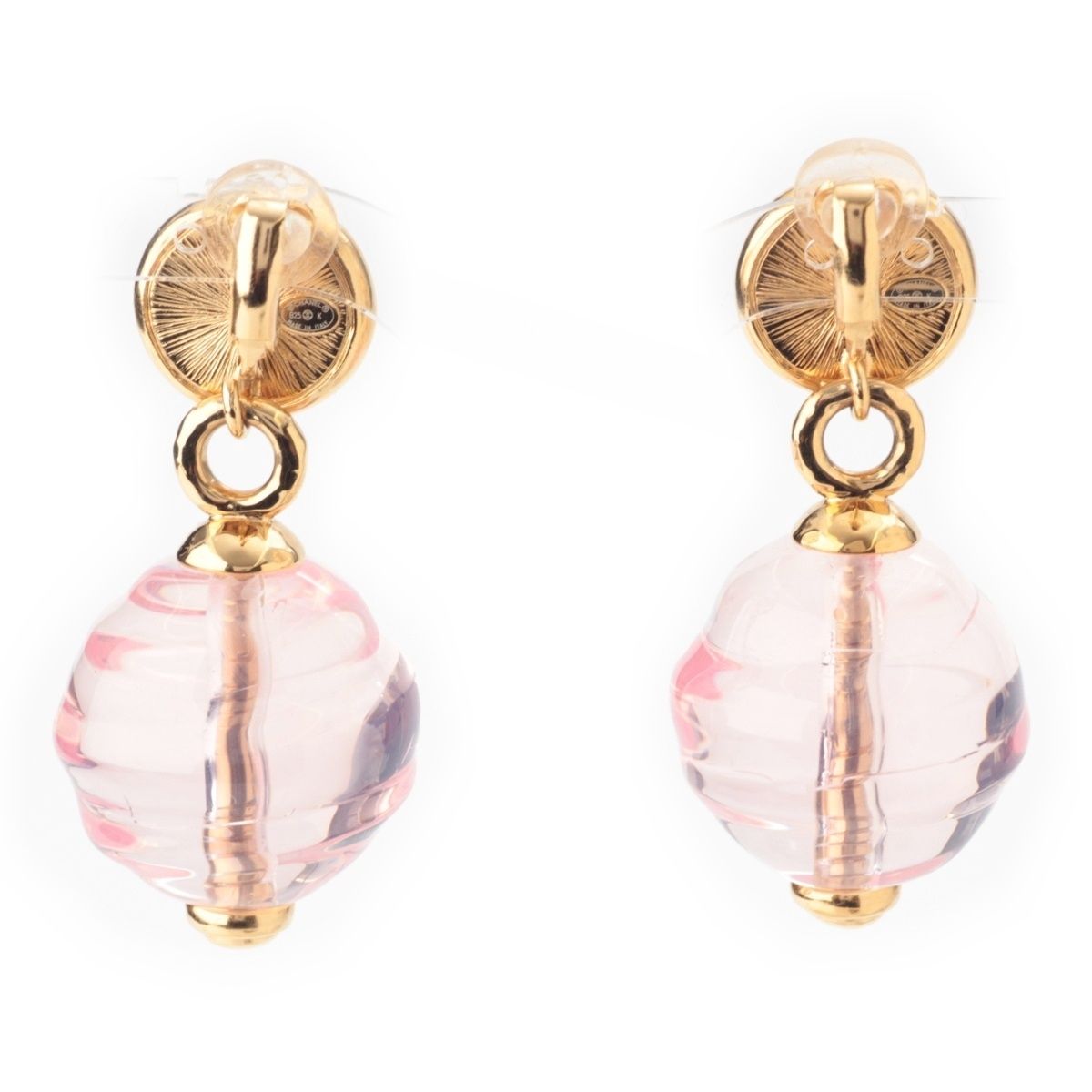 Chanel Metal Costume Pearl CC Logo Earrings Multicolor — view 2