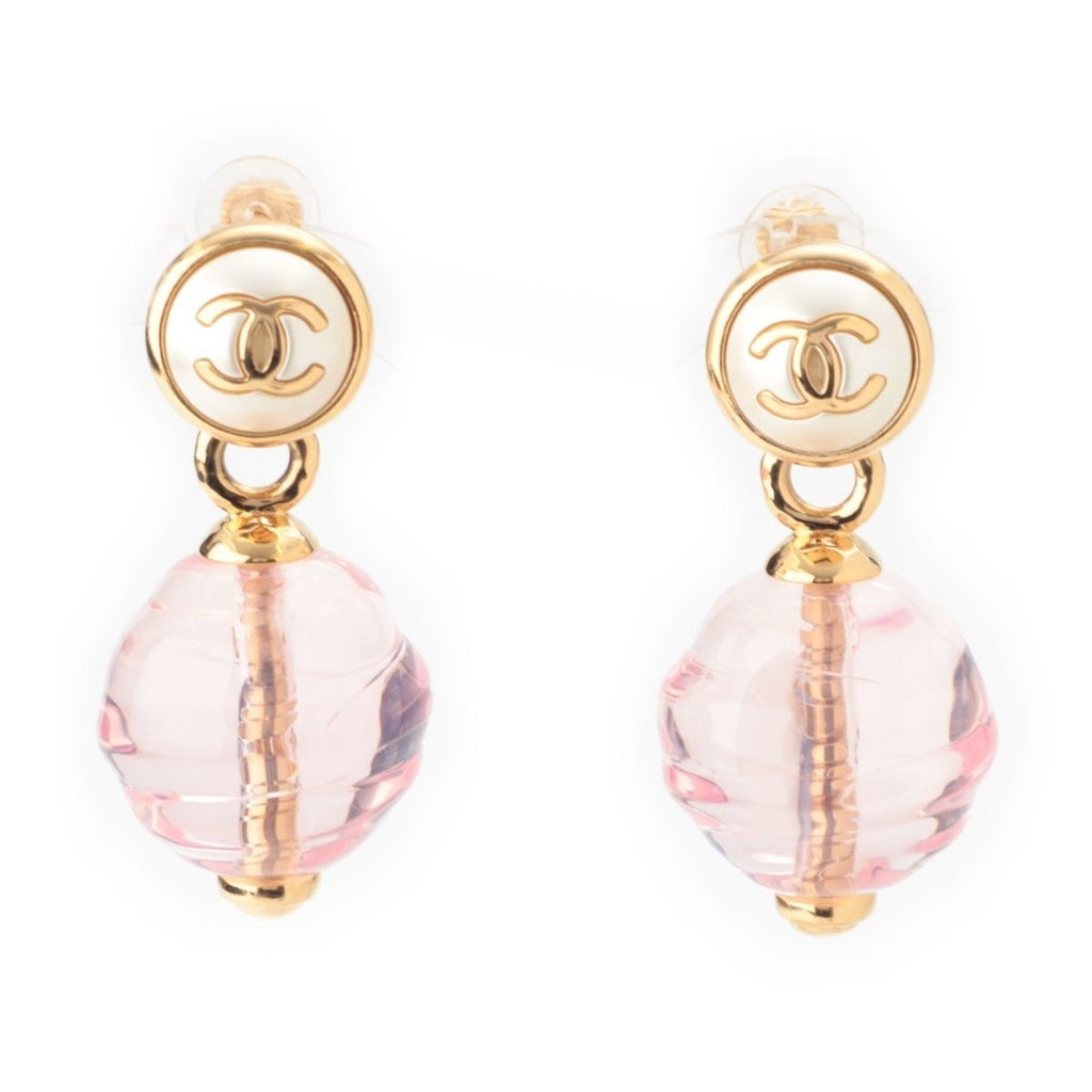 Chanel Metal Costume Pearl CC Logo Earrings Multicolor