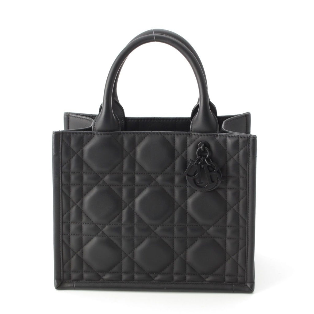 Dior Leather Micro Cannage Book Tote So Black Small
