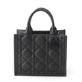 Dior Leather Micro Cannage Book Tote So Black Small