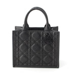 Dior Leather Micro Cannage Book Tote So Black Small