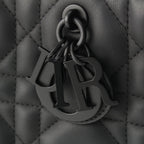 Dior Leather Micro Cannage Book Tote So Black Small — view 8