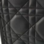 Dior Leather Micro Cannage Book Tote So Black Small — view 9