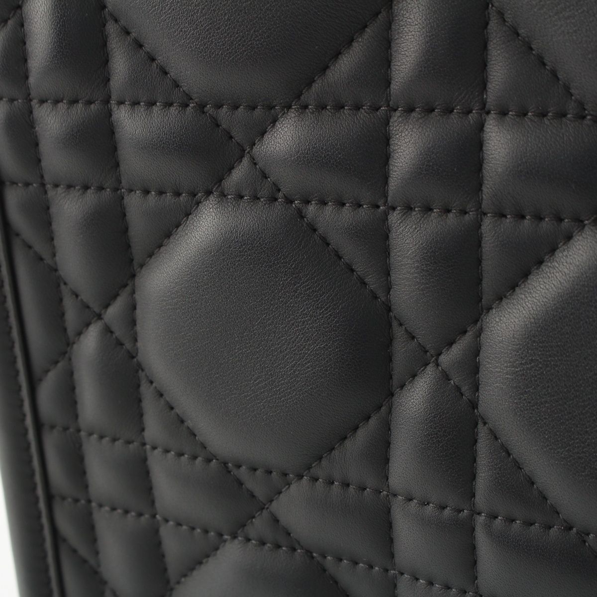 Dior Leather Micro Cannage Book Tote So Black Small — view 9