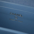 Chanel Quilted Denim CC Logo Camera Shoulder Bag Blue — view 7