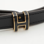 Hermes Pop 15 Leather Pop Belt Black Gold 75 — view 4