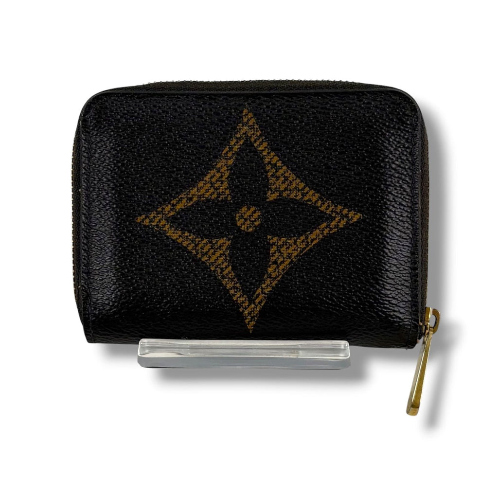 Louis Vuitton Monogram Giant Zippy Coin Purse Fragment Case Brown Lambskin — view 4