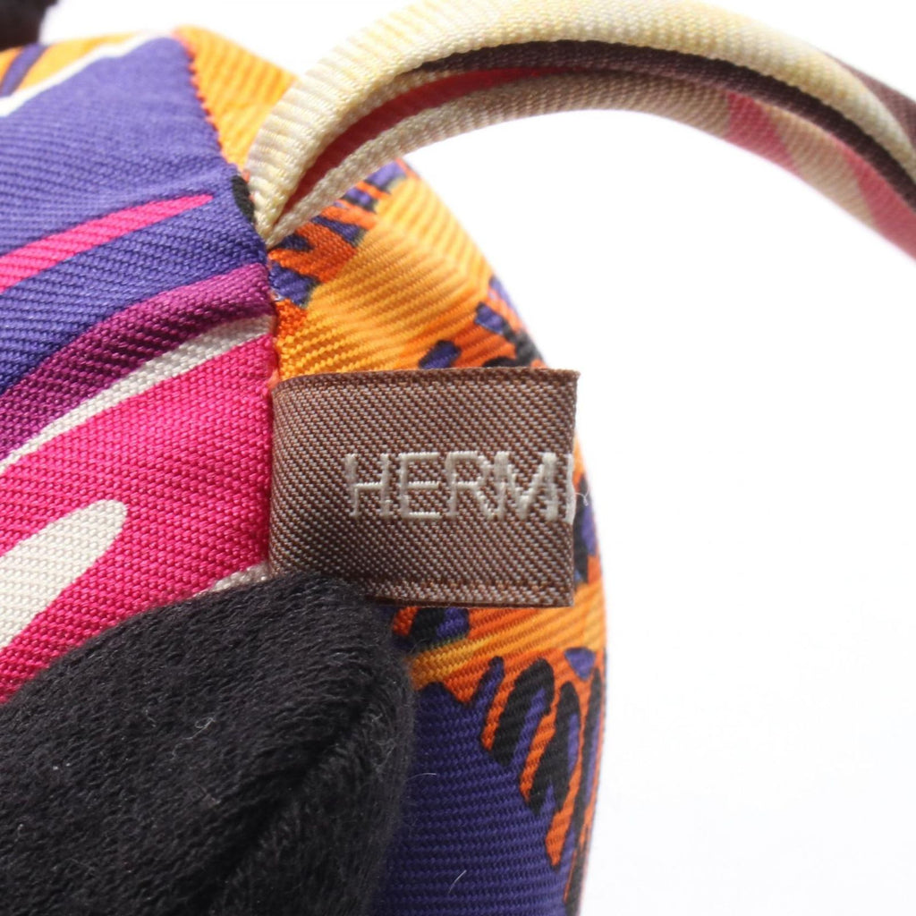 Hermes Charm Petit h Orange Navy Green Silk — view 3