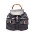 Gucci Backpack Bamboo 003 5 Black Nylon Enamel