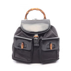 Gucci Backpack Bamboo 003 5 Black Nylon Enamel