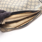 Gucci Shoulder Bag GG Supreme Beige Navy Canvas Leather — view 7