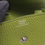 Hermes Coin Case Levain Quatre Anis Green Leather le Van — view 4
