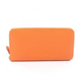 Hermes Round Wallet Azap Long Silk in Leather Fleece