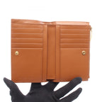 Bottega Veneta Bifold Wallet Intrecciato Camel Lambskin — view 3