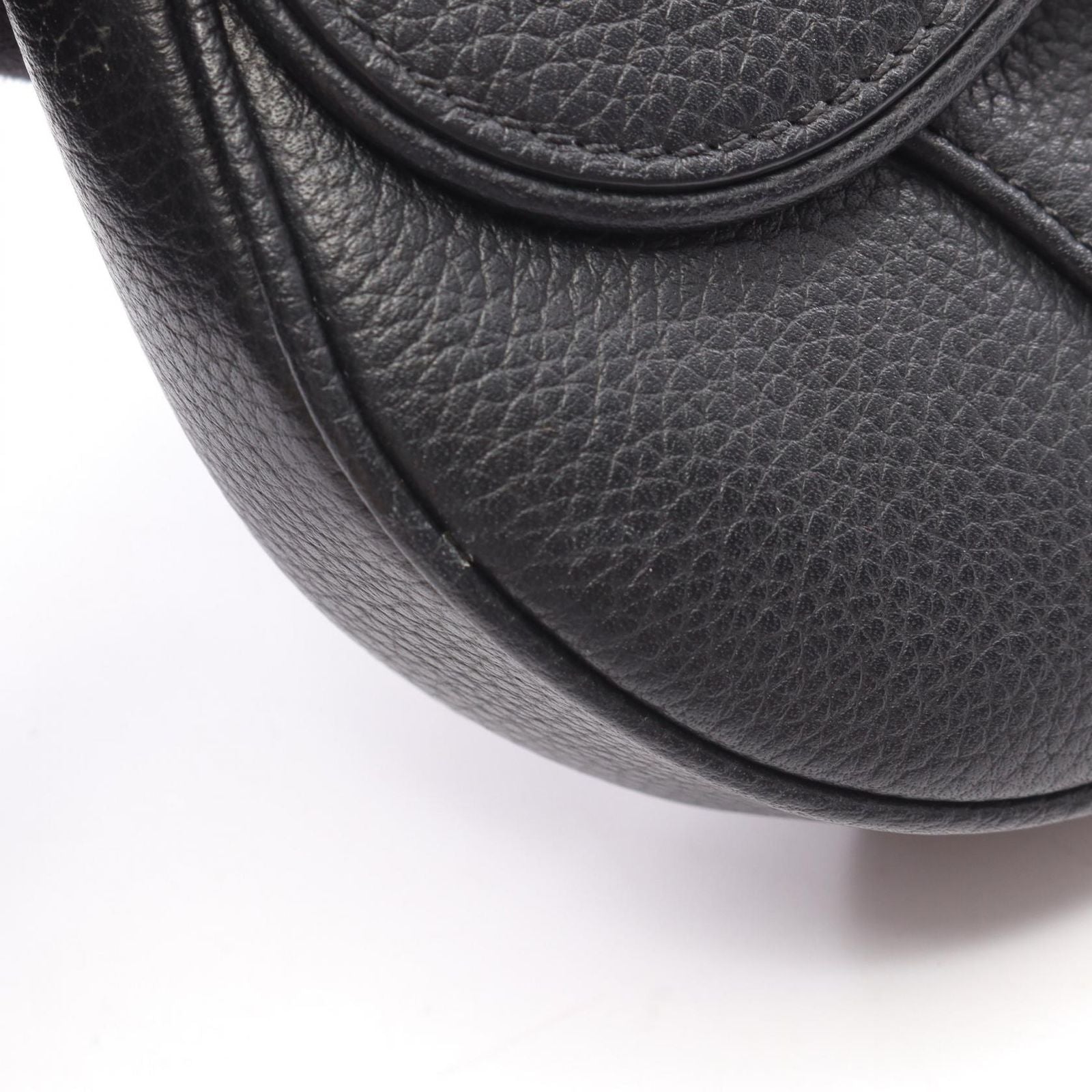 Dior Shoulder Bag Saddle Black Leather — view 6