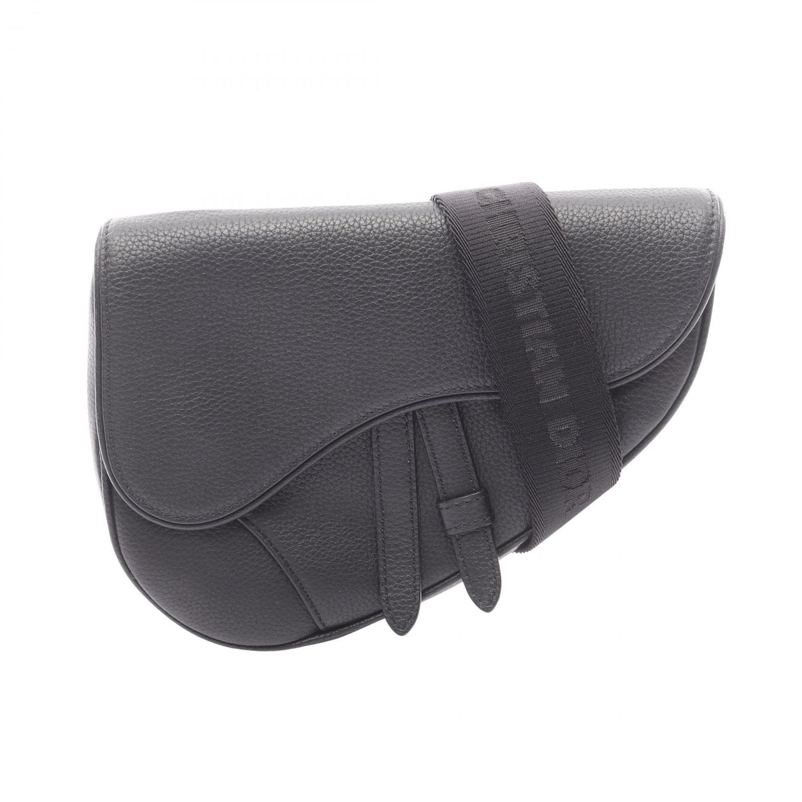 Dior Shoulder Bag Saddle Black Leather