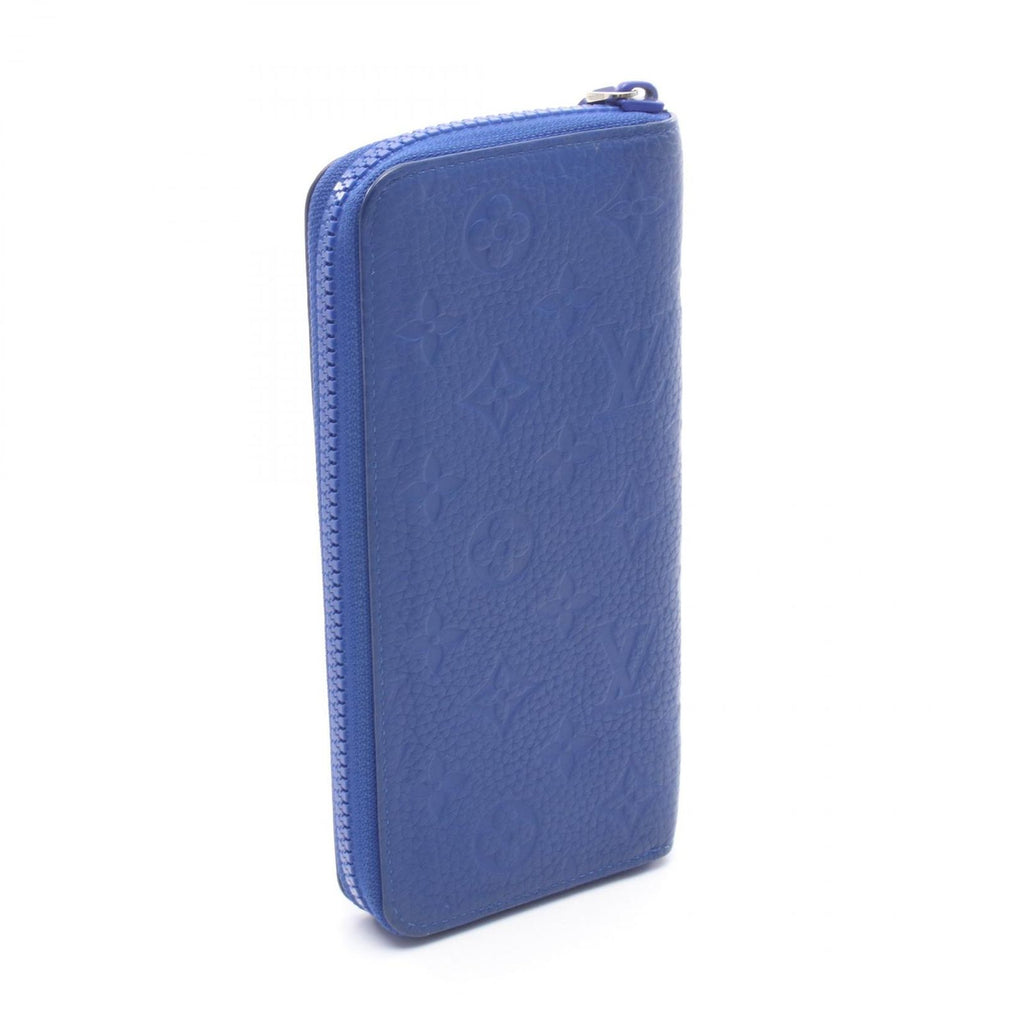 Louis Vuitton Round Wallet Zippy Vertical Monogram Taurillon Blue Leather — view 2