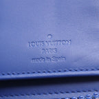 Louis Vuitton Round Wallet Zippy Vertical Monogram Taurillon Blue Leather — view 4
