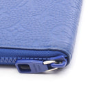 Louis Vuitton Round Wallet Zippy Vertical Monogram Taurillon Blue Leather — view 7