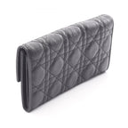 Dior Bifold Wallet Cannage Black Leather Zip — view 2