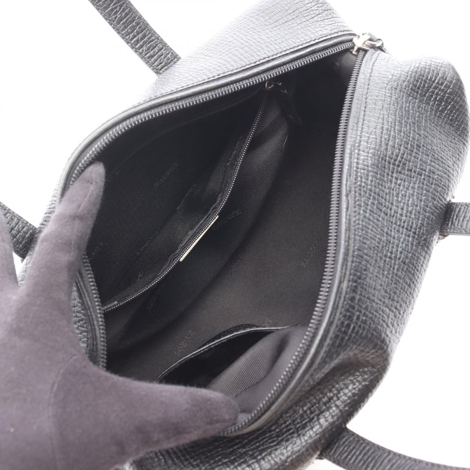 Loewe Handbag Mini Boston Black Leather — view 3