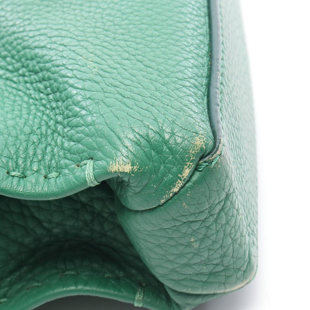 Fendi Business Selleria Green Leather Tote — view 7