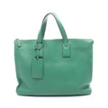 Fendi Business Selleria Green Leather Tote